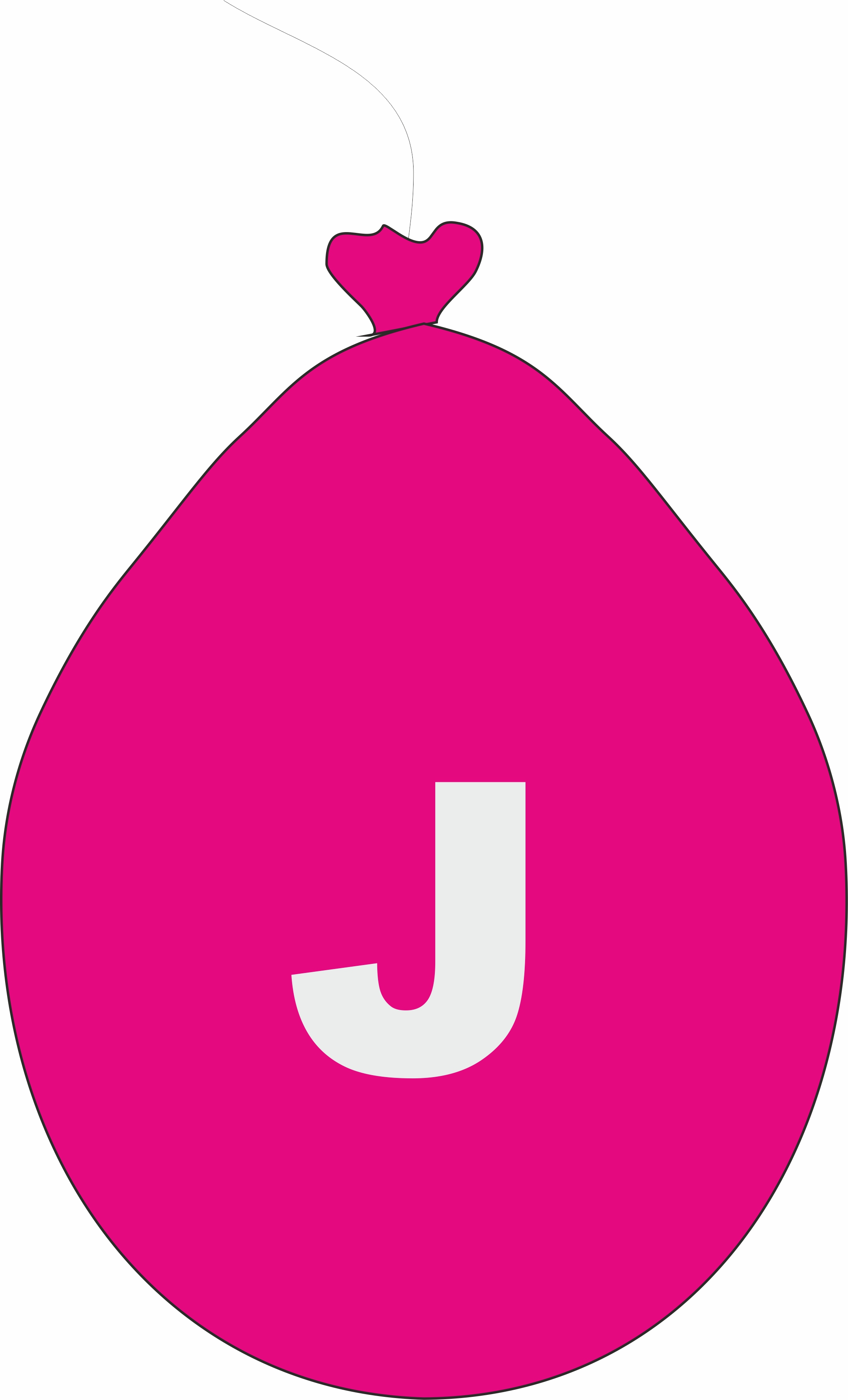 Balónek písmeno J růžové